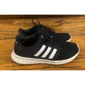 Adidas Women's Cloudfoam QT Racer Lightweight Lace Up Shoes 8.5 Black Sneakers